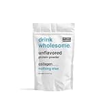drink wholesome Unflavored Collagen Protein Powder | for Sensitive Stomachs | Gut Friendly | Dairy Free | Low FODMAP | No Artificial Sweeteners | No Bloating or Gas | No Constipation or Diarrhea