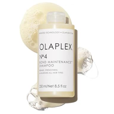 Olaplex Nº. 4 Bond Maintenance Shampoo: Reduces Breakage & Strengthens Hair | Hydrates, Smooths & Detangles | For Coily, Curly, Straight, and Wavy, Stocking Stuffer, 250 mL / 8.5 Fl Oz
