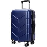 TILYMOL Hardside Carry On Luggage 22x14x9 Airline Approved with Spinner Wheels, 20-inch Carry-On Suitcase for Men & Women, Blue