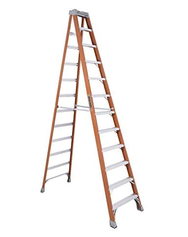Louisville Ladder 12-Foot Fiberglass Step Ladder, 300-Pound Load Capacity, Type IA, FS1512
