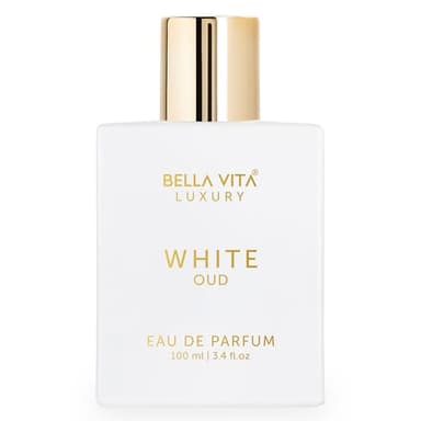 Bellavita Luxury White Oud Eau de Parfum | 100 ml (3.4 fl.oz.) | Perfume for Men and Women | Fruity, Artemisia Lemon, Freesia, and Tobacco Notes | Women's Day Special