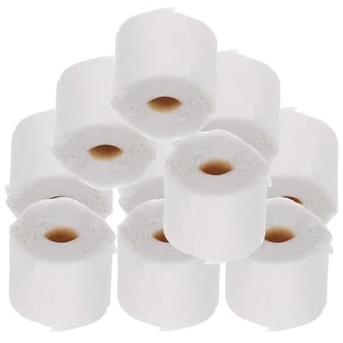 Alasum 10pcs Miniature Toilet Paper Rolls, Dollhouse Bathroom Accessories 1:12 Scale, Tiny Toilet Tissue Model for Mini Dollhouse Stuff, Crafts, and Simulation Decor, 1.5CM