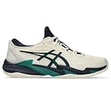 ASICS Men's Court FlyteFoam 3 Tennis Shoes, 9, Cream/Jasper Green