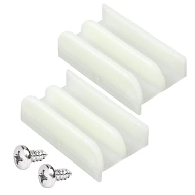 M6219 Sliding Shower Door Bottom Track (Top-Hung Shower Door Track), Suitable for 7/16-inch Thick Glass, 1/2-inch Channels, Glass Shower Door Plastic Track M6219 (2 Pack)