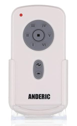 Anderic RR787T Replacement Remote Control for Casablanca DC Ceiling Fans | Compatible with RH787T, UC787T & RH786R Receivers | 6 Fan Speeds, Reverse Airflow, Light Dimming, 4 Dip Switch, Wall Mount