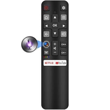 Smart Remote Compatbile with TCL Remote Control Replacement, Voice Control, New Upgraded RC802V Universal for TCL TV remotes, Google, Android Smart TVs, Control para remoto