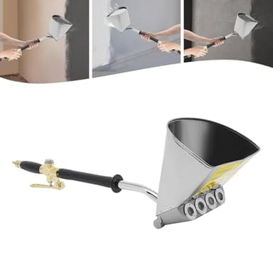 Concrete Drywall Texture Cement Spraying Machine with Four Nozzles, Holds 1.32 Gallons of Cement, Mortar, Etc. for Construction, Decoration Industry, Factories, Homes