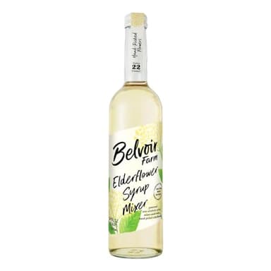 BELVOIR FRUIT FARMS Elderflower Syrup Mixer, 500ml (Pack of 1) | Refreshing Botanical Drink Mix | Perfect for Cocktails | Natural Flavor| No Preservatives| Made with Fresh Elderflowers.