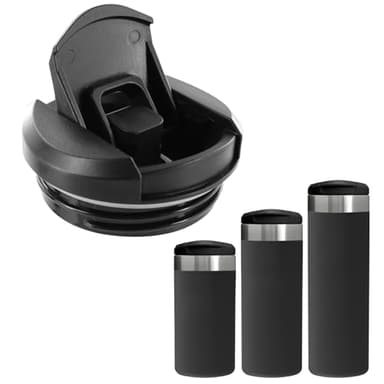 QNICFR Replacement Lid for Stanley AeroLight 12oz 16oz 20oz Transit Bottle, Locking Through Lid Compatible with Stanley AeroLight, Leakproof Water Bottle Cap, BPA-Free (Black)