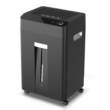 Locksworth Heavy Duty Paper Shredder, 24-Sheet Cross-Cut Shredder, P-4 Security with 8.9 Gal Pull-Out Bin, Credit Card/Staple/Clip/CDs Heavy Duty Commercial Shredder for Office Use