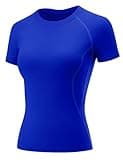 Yoga Workout Tops Women 2025 Casual Quick Dry Activewear Running Tennis Gym Shirts Raglan Short Sleeve Slim T Shirt(Royal Blue,Small)