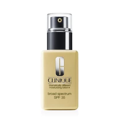 Clinique Dramatically Different Moisturizing Lotion+ SPF 35 | Face Moisturizer For Dry to Dry Combination Skin Types | Hydrating + Sun Protection, 2.5 Fl Oz