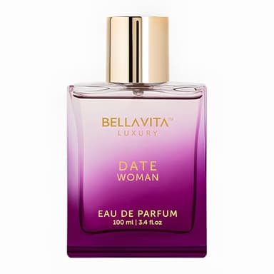 Bellavita Luxury DATE Eau de Parfum | 100 ml (3.4 fl.oz.) | Perfume for Women | Floral, Pink Pepper, Jasmine, and Moss Notes | Long Lasting Women's Day Special Fragrance