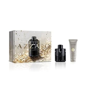 Azzaro The Most Wanted Eau de Parfum Intense 2-Piece Set ($135 Value) — Cologne Routine Bundle for Men —Fougère Woody Fragrance, 1.7 Fl Oz Spray + Hair & Body Wash