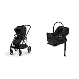 Cybex Gazelle S/Cloud G Lux Travel System - Moon Black (Black Frame)