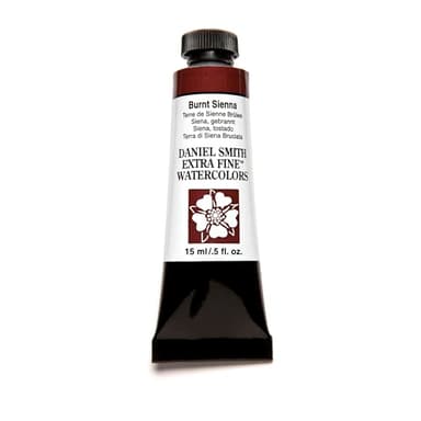 DANIEL SMITH 284600010 Extra Fine Watercolor 15ml Paint Tube, Burnt Sienna, 0.5 Fl Oz (Pack of 1)