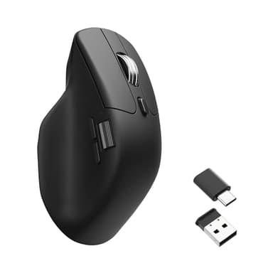 Keychron M6 Silent Wireless Gaming Mouse, 1000Hz Polling, Bluetooth 5.3/2.4GHz/Wired, PixArt 3395 Optical Sensor up to 26,000 DPI, Lightweight 86g, Programmable, for Windows/Mac/Linux – Black