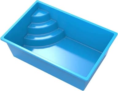 Ambikun Versatile Fiberglass Pools In Ground Pools - Excellence Prefab Pools with 10 Styles and Customization Options (9.84'×6.56'×3.28')