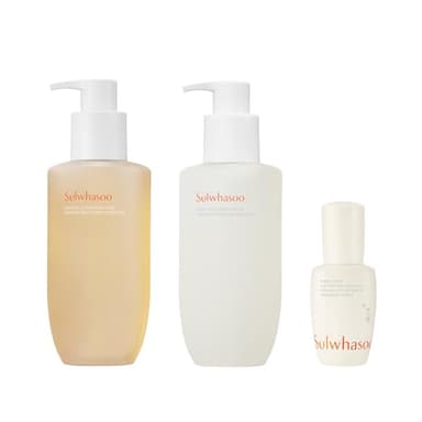 SULWHASOO CLEANSING BUNDLE - Gentle Cleansing Oil & Gentle Cleansing Foam & First Care Activating Serum VI Bundle, Deeply Cleanse, Hydrate, and Strengthen Skin Barrier