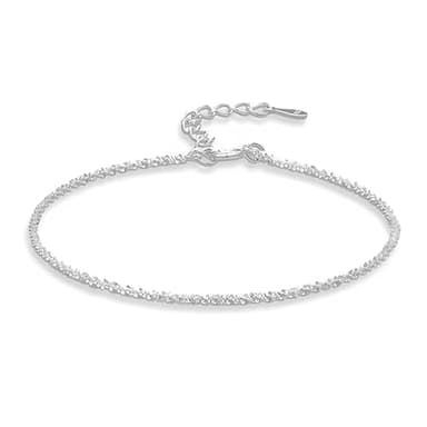 Women's Cute Adjustable Silver Link Chain Bracelet - Simple & Dainty Jewelry for Daily Wear & Special Occasions