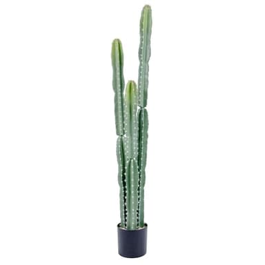 bellacat UV Resistant 5ft Large Artificial Cactus with Black Pot, 60in Realistic Faux Plants Indoor, Lifelike Fake Cactus Plant for Indoor and Outdoor Home Office Store Porch Patio Garden Decor