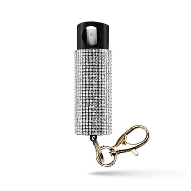 Guard Dog Security Bling it On Pepper Spray Keychain with Safety Twist Top Mini and Easy Carry Lightweight and Fashionable Maximum Police Strength OC Spray 16 Feet Range