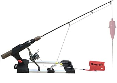 Brocraft Tip-Up/Tip-Down Rod Holder/Ice Fishing Rigger for Winter Ice Fishing