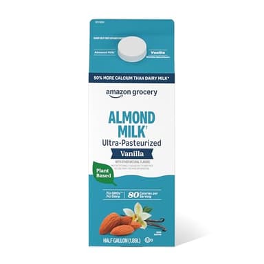Amazon Grocery, Vanilla Almond Milk, Half Gallon, 64 Fl Oz