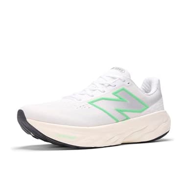 New Balance Men's Fresh Foam X 1080 V14 Running Shoe, Nb 103 White/Lime Leaf/Angora, 10 M