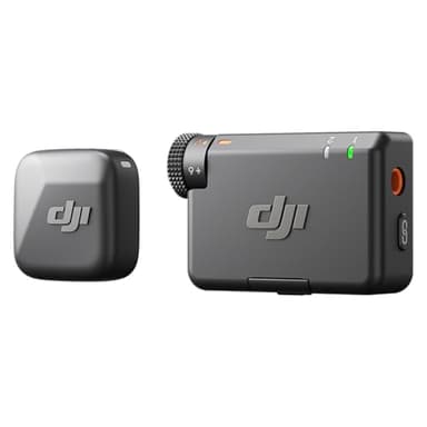 DJI Mic Mini (1 TX + 1 RX), Wireless Lavalier Microphone for iPhone/Camera/Android, Ultralight, Detail-Rich Audio, Noise Cancelling, Automatic Limiting, Vlog, Streaming, 400m Transmission