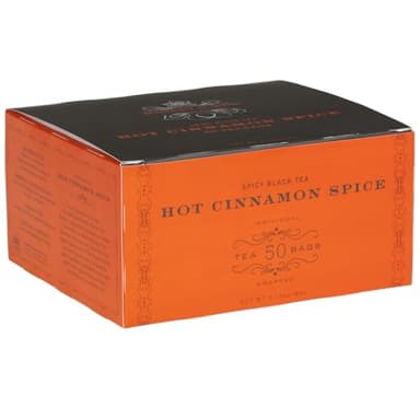 Harney and Sons Hot Cinnamon Spice, a Spicy Black Tea with Cinnamon, Orange Flavors & Sweet Clove - 50 Teabags
