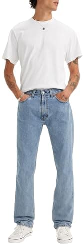 Levi's Men's 505 Regular Fit Jeans (Also Available in Big & Tall), Light Stonewash, 31W x 32L