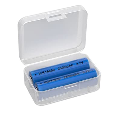 SHENMZ 16650 Protected Button Top Battery 2500mAh 3.7V Lithium Ion - High Capacity Rechargeable Batteries for Flashlights, Headlamps, Bike Lights 【 2-Pack】