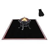 XL Fire Pit Mat, USA Based, Fireproof Under Grill Mat for Outdoor Grill Deck Protector, 67" x 60", for Firepit, Grass, Patio, Lawn, Campsite, BBQ Mat, Fire Proof Ember Mat