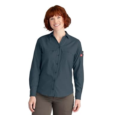Red Kap Women's Cooling Long Sleeve Work Shirt, Arctic, 3X-Large