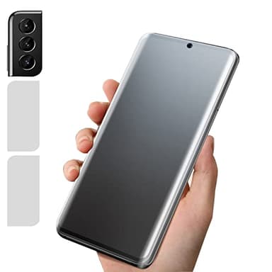 BYIUIHS [2+2] Pack Matte Screen Protector Designed for Samsung Galaxy S25 Ultra Screen Protector, 2PCS Soft Screen Protector Film+2 Pack Clear Camera Lens protector