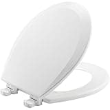 BEMIS 500EC 390 Toilet Seat with Easy Clean & Change Hinges, 1 Pack Round, Cotton White