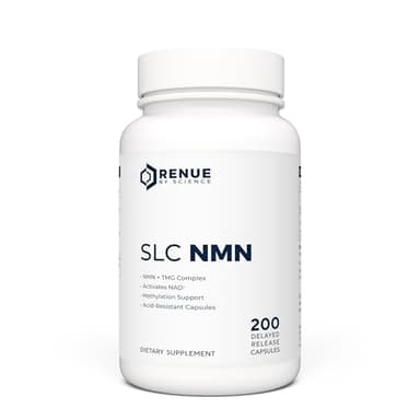 Renue By Science NMN Supplement | 200 SLC Enteric Capsules - 250mg Nicotinamide Mononucleotide per Serving | Delayed Release for Increased Absorption | Manufactured in the USA