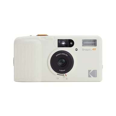 KODAK Snapic A1 35mm Film Camera 35mm, Reusable, 2-Zone Focus, Lightweight, Compact (Film & AAA Battery are not Included) (Single, Ivory White)