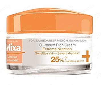 Mixa Extreme Nutrition, cream enriched with 25% evening primrose oil and nourishing agents - for dry/sensitive skin 50ml