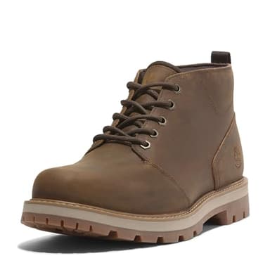 Timberland Men's Britton Road Mid Lace Up Waterproof Chukka Boot, Rust Full Grain, 9.5 Wide