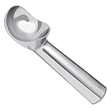 Pimoys 2.5oz Large Ice Cream Scoop 7 inches Nonstick Anti-Freeze Metal Ice Cream Scooper Spoon One Piece Aluminum Design, Bright Silver