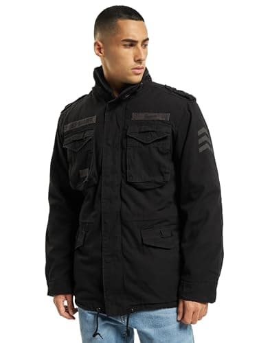 Brandit Individual Wear Men's M65 Classic Field Jacket, Black, XX-Large