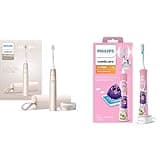 Philips Sonicare 9900 Prestige Rechargeable Electric Power Toothbrush with SenseIQ, Champagne, HX9990/11 & for Kids 3+ Bluetooth Connected Rechargeable Electric Power Toothbrush