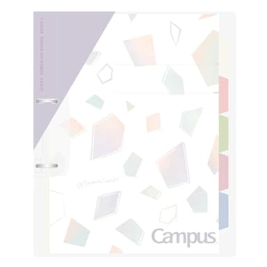 Kokuyo Campus Refillable Notebook, A4 Slim 2 Ring Binder Notebook with 5 Subject Dividers, 100 Sheets Capacity. Suitable for 30 Holes Loose Leaf Paper, Mineral Color Sheer Purple (Le-PP158-L4V)