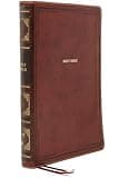 NKJV Holy Bible, Super Giant Print Reference Bible, Brown Leathersoft, Thumb Indexed, 43,000 Cross references, Red Letter, Comfort Print: New King James Version