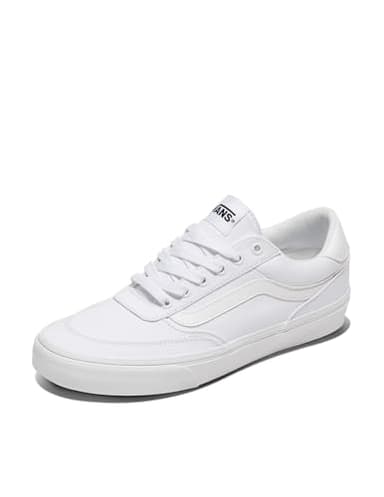 Vans Men's Brooklyn LS Shoe - Low-Top Fashion Sneakers for Casual Wear. Canvas White/White. 13