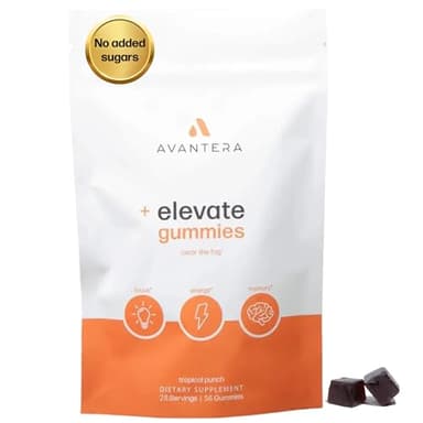 Avantera Elevate Gummies Premium Nootropic Supplement - Beat Brain Fog - Best Focus Supplements for Memory & Focus Support - Energy Without Crash - 56 Gummies for Women & Men