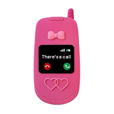 wifantien 3D Retro Flip Phone Case,Cartoon Cute Kawaii Character Funny Retro Phone Mirror Kids Teens Girls Women Shockproof Soft Silicone Case for iPhone 16 6.1 inch