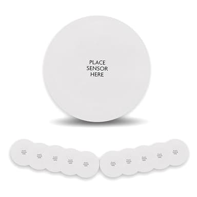 ExpressionMed Libre 2 Underpatch Waterproof – CGM Skin Barrier Base Layer, Breathable Non-Fraying Material, Easy-Apply Split Backing, Sensitive Skin Compatible, Pack of 10 (White Patch)